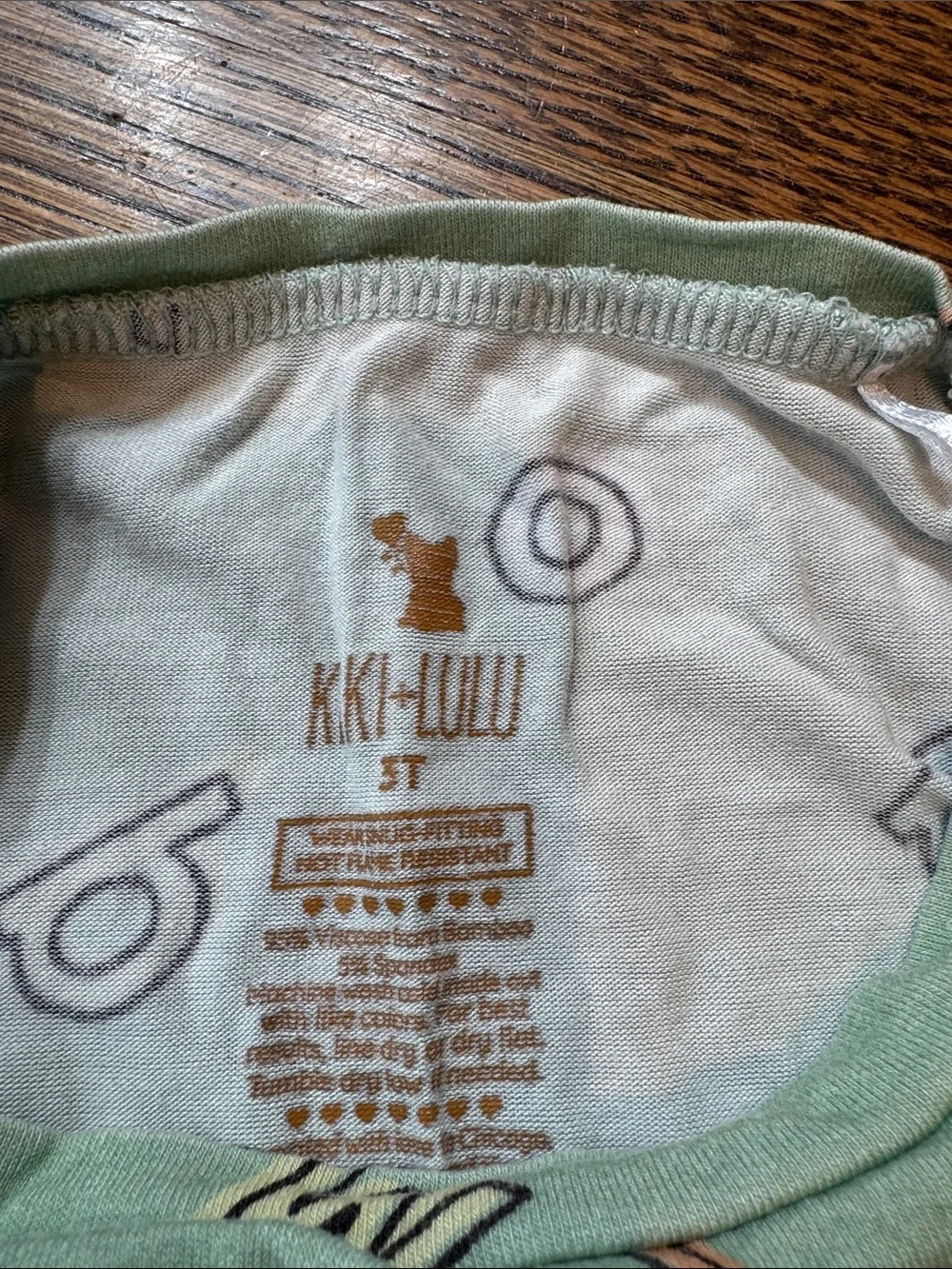 Children's Green Alphabet Print Pajama Set